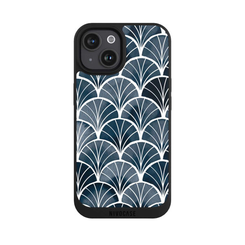 Apple iPhone 15 NIVOpure Botanische Brise Art Deco Grau