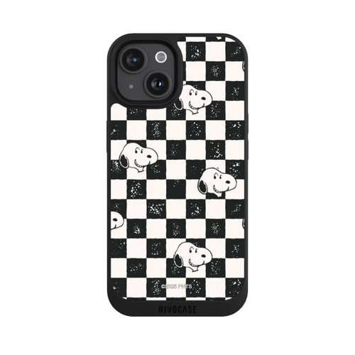 Apple iPhone 15 NIVOpure Snoopy Heads Checked Pattern