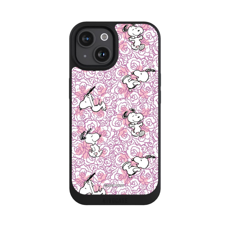iPhone 15 NIVOpure Peanuts Pink Roses Pattern