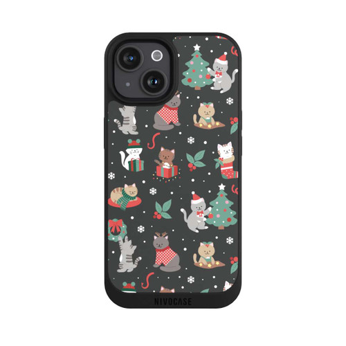 Apple iPhone 15 NIVOpure Weihnachtliche Kätzchen