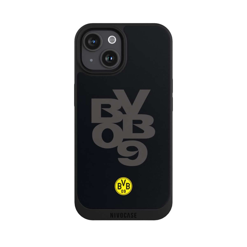 iPhone 15 NIVOpure BVB09 Grau Schwarz