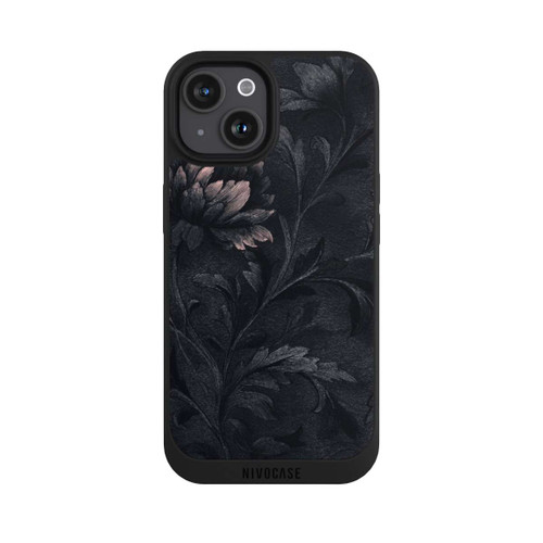 Apple iPhone 15 NIVOpure Dunkles Blumenmuster Vintage
