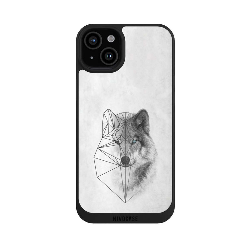 iPhone 15 Plus NIVOpure Polygonaler Wolf