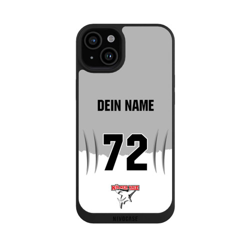 Apple iPhone 15 Plus NIVOpure Kölner Haie Trikotmotiv Personalisierbar
