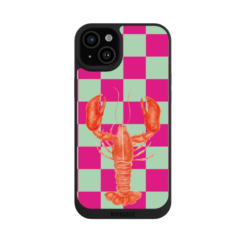 iPhone 15 Plus NIVOpure Pink Checkers Lobster