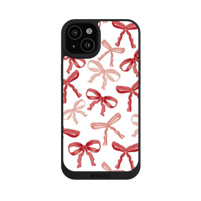 iPhone 15 Plus NIVOpure Rote Schleifen Muster