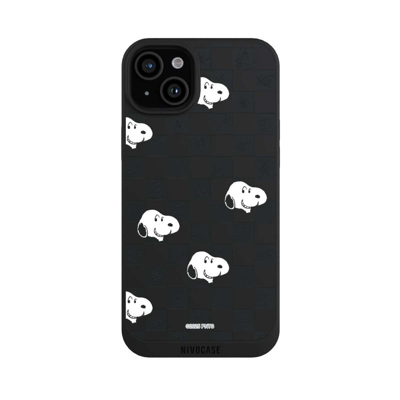 iPhone 15 Plus NIVOpure Snoopy Checked Pattern