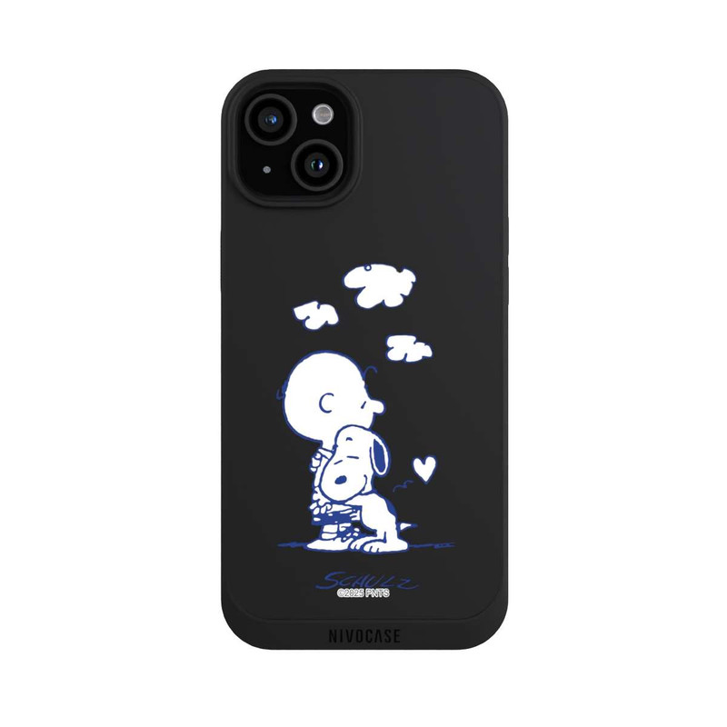 iPhone 15 Plus NIVOpure Peanuts Charlie Brown Snoopy Hug Transparent
