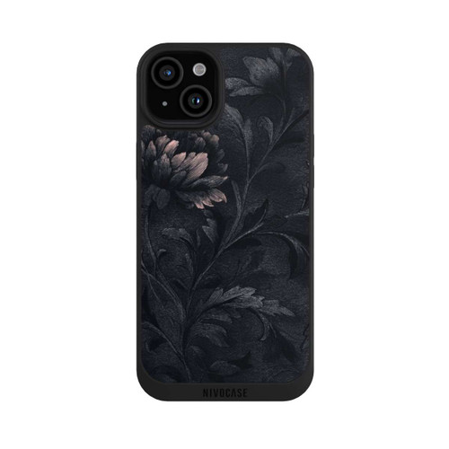Apple iPhone 15 Plus NIVOpure Dunkles Blumenmuster Vintage