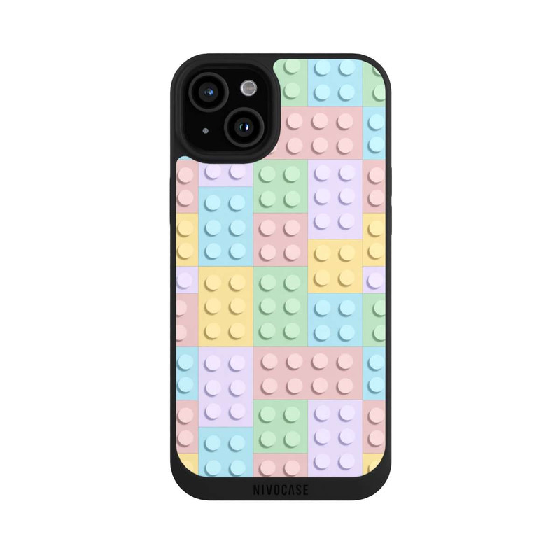 iPhone 15 Plus NIVOpure Buntes Blockmuster