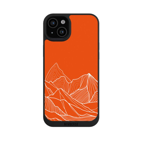 Apple iPhone 15 Plus NIVOpure Höhenlinien Berg Orange