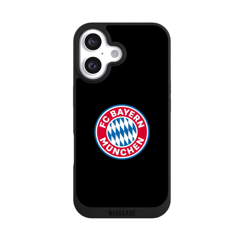 iPhone 16 NIVOpure FCB Logo auf Schwarz