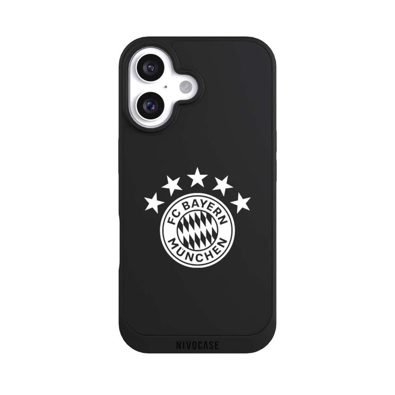 iPhone 16 NIVOpure FCB Logo einfarbig mit Sternen - ohne Hintergrund