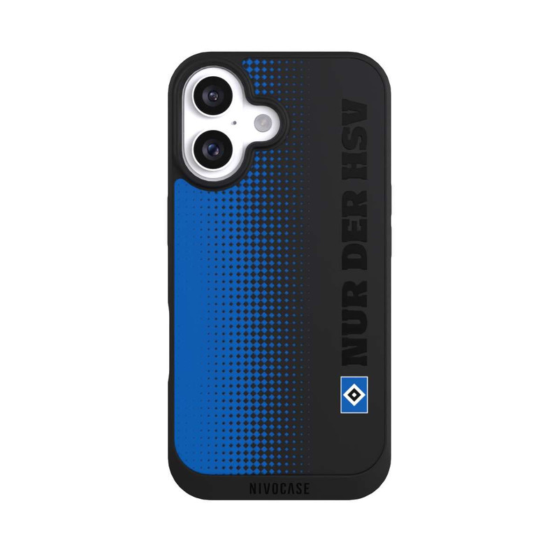 iPhone 16 NIVOpure Nur der HSV - Rautenraster Blau - ohne Hintergrund