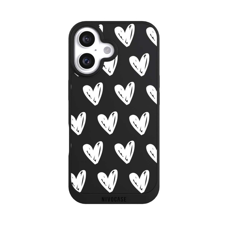 iPhone 16 NIVOpure Herzen Weiß ohne Hintergrund