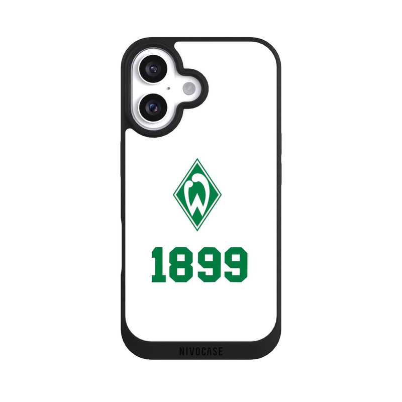 iPhone 16 NIVOpure 1899 Grün-Weiß Lebenslang Weiss - Werder Bremen