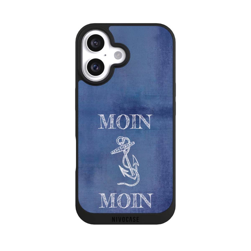 iPhone 16 NIVOpure Moin Anker grunge blau