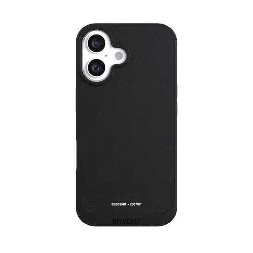 Apple iPhone 16 NIVOpure Schwarzes Konoha-Muster Transparent
