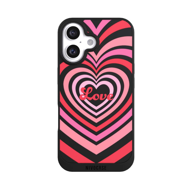 iPhone 16 NIVOpure Amour, nuances rouges