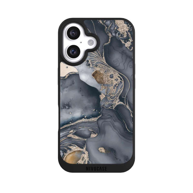 iPhone 16 NIVOpure Alcohol Ink Gold Grey