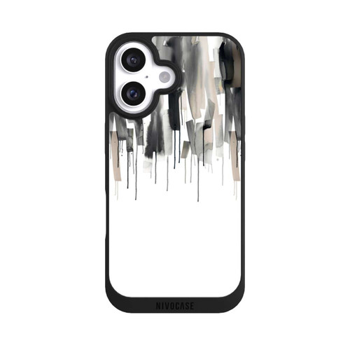 Apple iPhone 16 NIVOpure Watery Stripes Japandi Black
