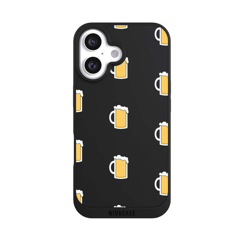 iPhone 16 NIVOpure Bierglas Pattern Illustration