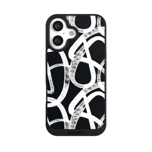 Apple iPhone 16 NIVOpure Doodles Black and White