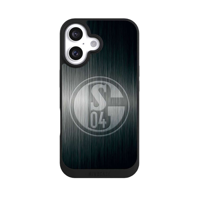 iPhone 16 NIVOpure Schalke 04 Metall Look