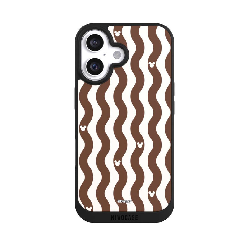 iPhone 16 NIVOpure Mickey Mouse Brown Pattern Waves