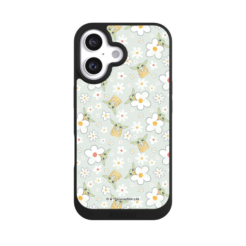 iPhone 16 NIVOpure Baby Yoda Blumen Muster