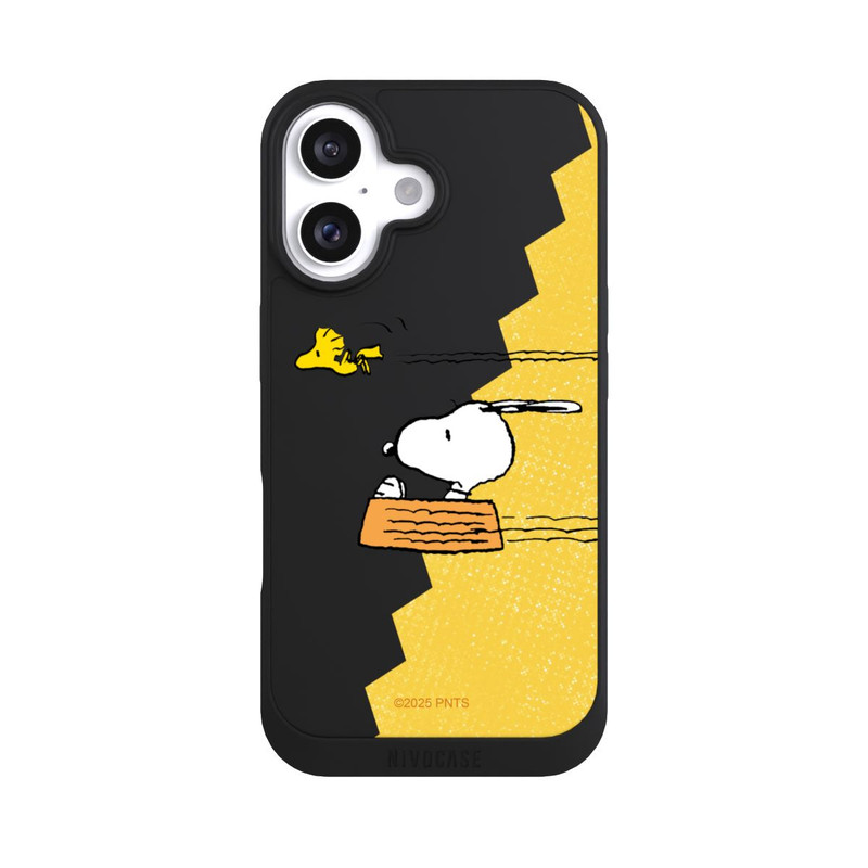 iPhone 16 NIVOpure Peanuts-Snoopy und Woodstock Transparent