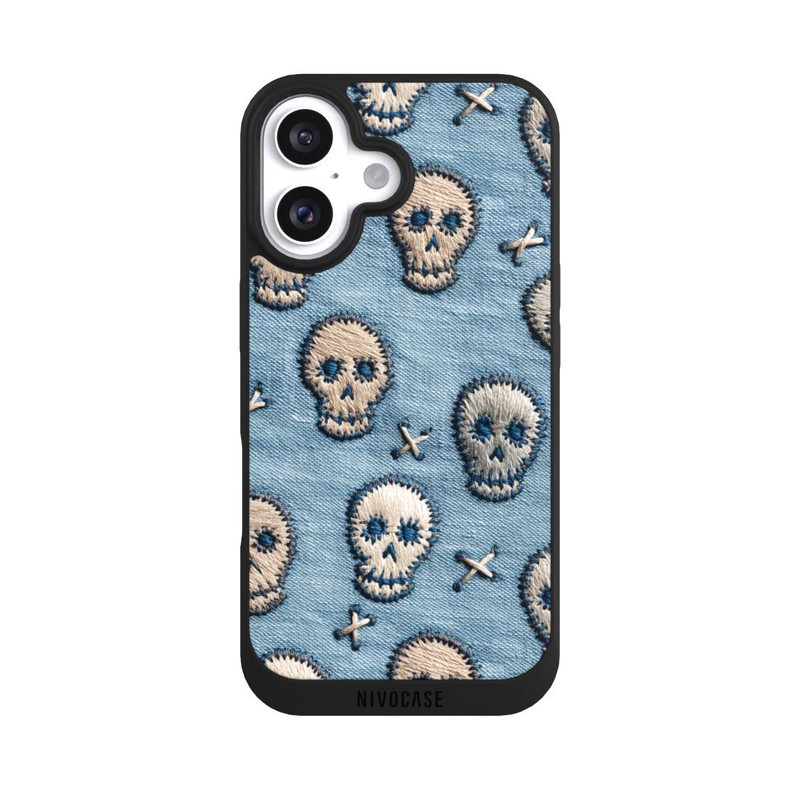 iPhone 16 NIVOpure Jeans Schädel
