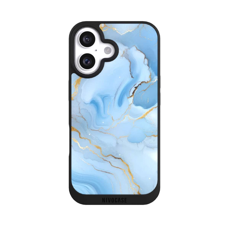 iPhone 16 NIVOpure Blauer Marmor