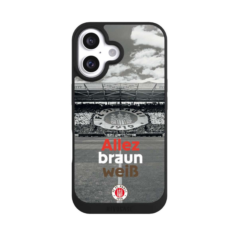 iPhone 16 NIVOpure FC St. Pauli Allez braun weiss