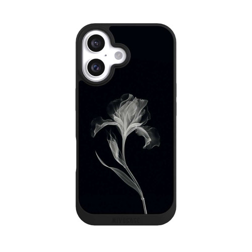 Apple iPhone 16 NIVOpure Negativ Flower Grey on Black with AI