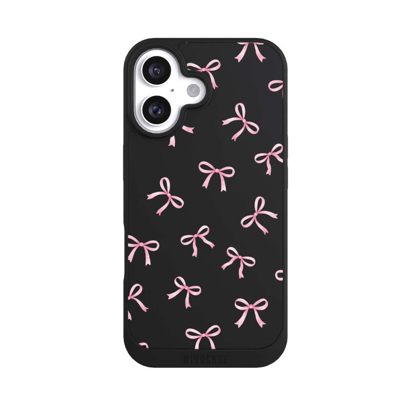 iPhone 16 NIVOpure Pink Bows transparent with AI