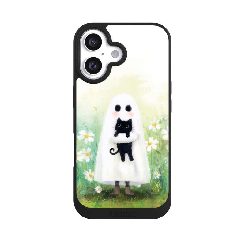 iPhone 16 NIVOpure Geist und Katze Halloween mit KI