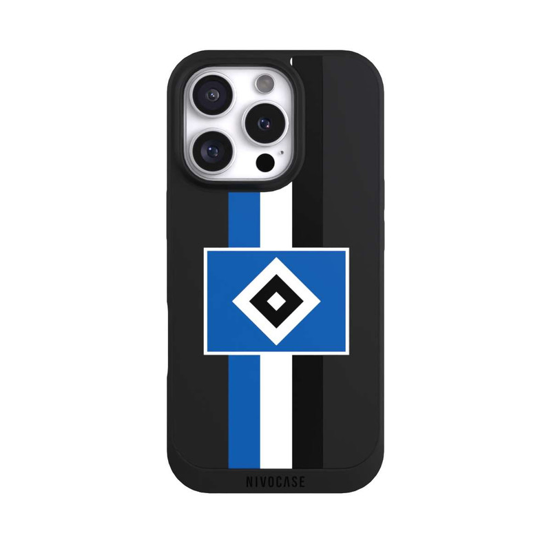 iPhone 16 Pro NIVOpure HSV Streifen - Blau-Weiß-Schwarz - ohne Hintergrund