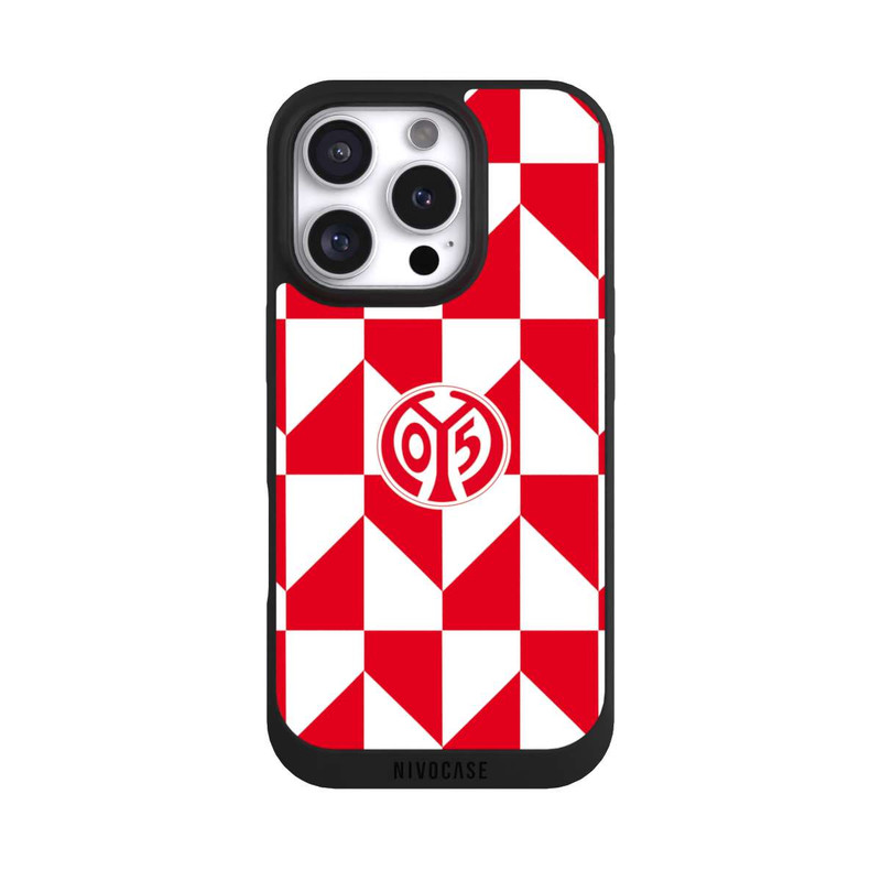iPhone 16 Pro NIVOpure Mainz 05-Rotes Muster