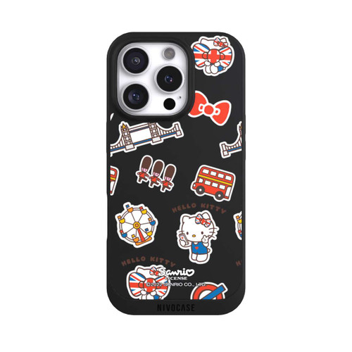 Apple iPhone 16 Pro NIVOpure Hello Kitty Londoner Abzeichen Transparent