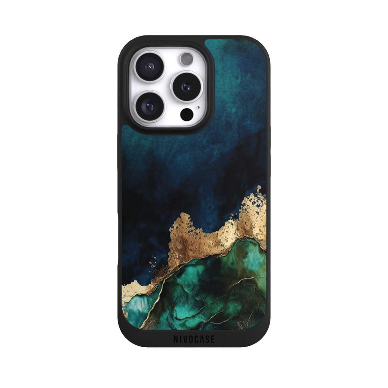 iPhone 16 Pro NIVOpure Petrol Blue Gold