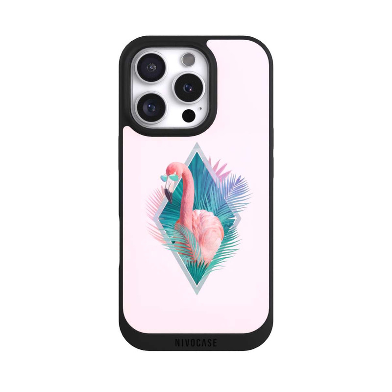 iPhone 16 Pro NIVOpure Tropical Leaves Flamingo