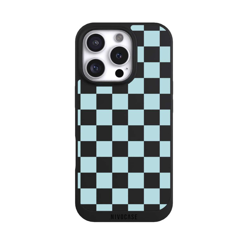 iPhone 16 Pro NIVOpure Carreaux bleus souples