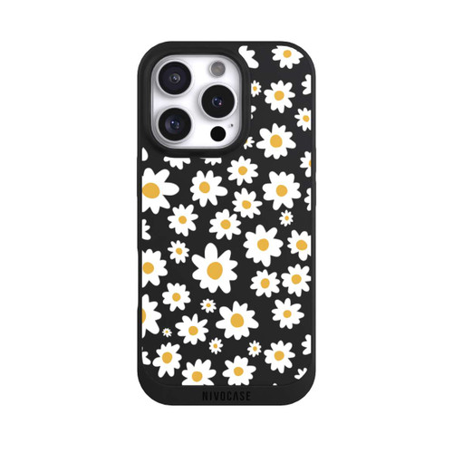 Apple iPhone 16 Pro NIVOpure Daisy Flower Seamless Pattern Transparent