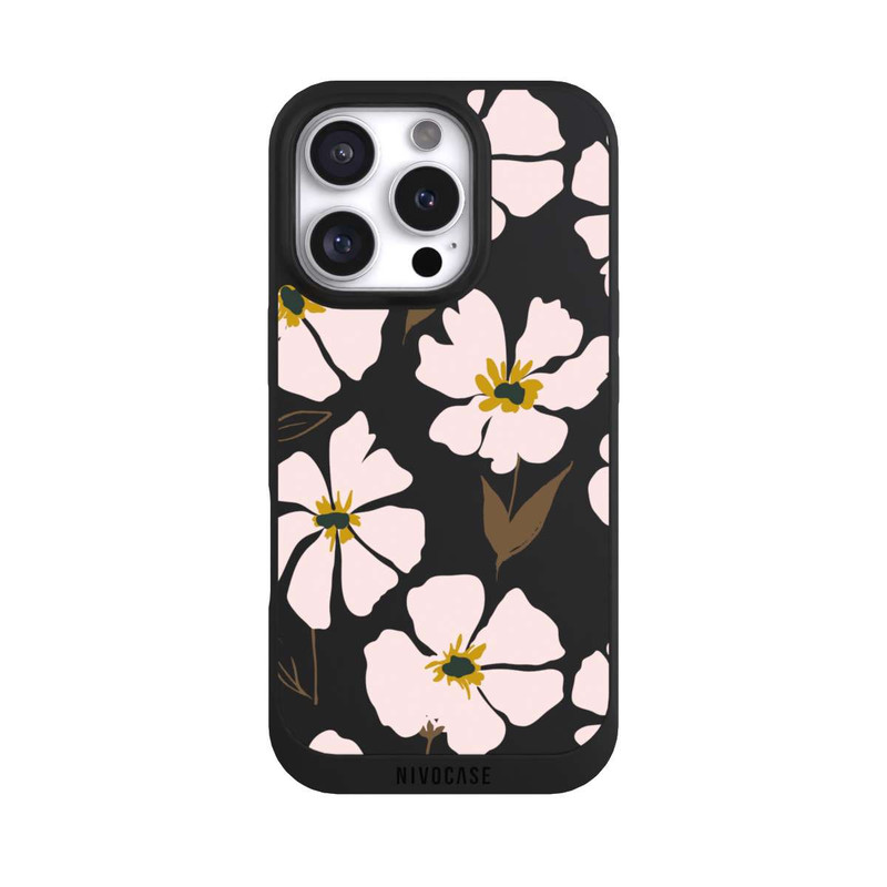 iPhone 16 Pro NIVOpure Simple Pastell Flowers Rose Transparent