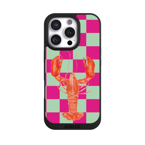 Apple iPhone 16 Pro NIVOpure Pink Checkers Lobster
