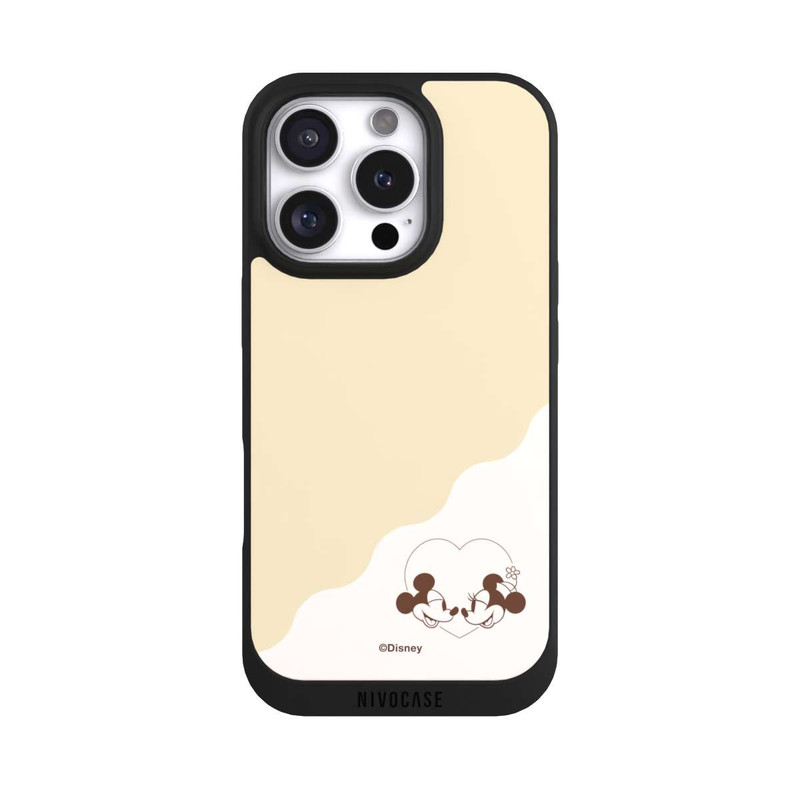 iPhone 16 Pro NIVOpure Mickey and Minnie Love Heart Beige