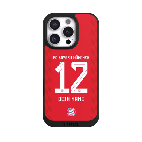 Apple iPhone 16 Pro NIVOpure FC Bayern München Trikot Personalisierbar 25-26