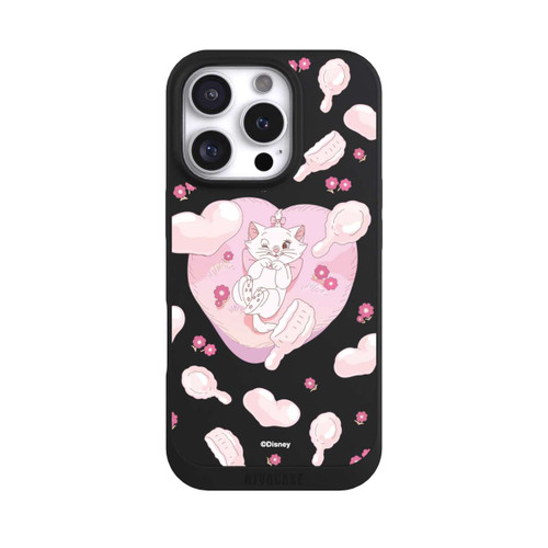 Apple iPhone 16 Pro NIVOpure Aristochats Marie Cœurs Rose Transparent