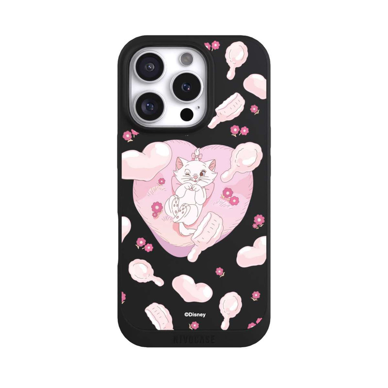 iPhone 16 Pro NIVOpure Aristochats Marie Cœurs Rose Transparent